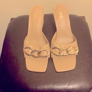 Zara genuine leather shoes , used a few times, size 38 EU, 7,5 US